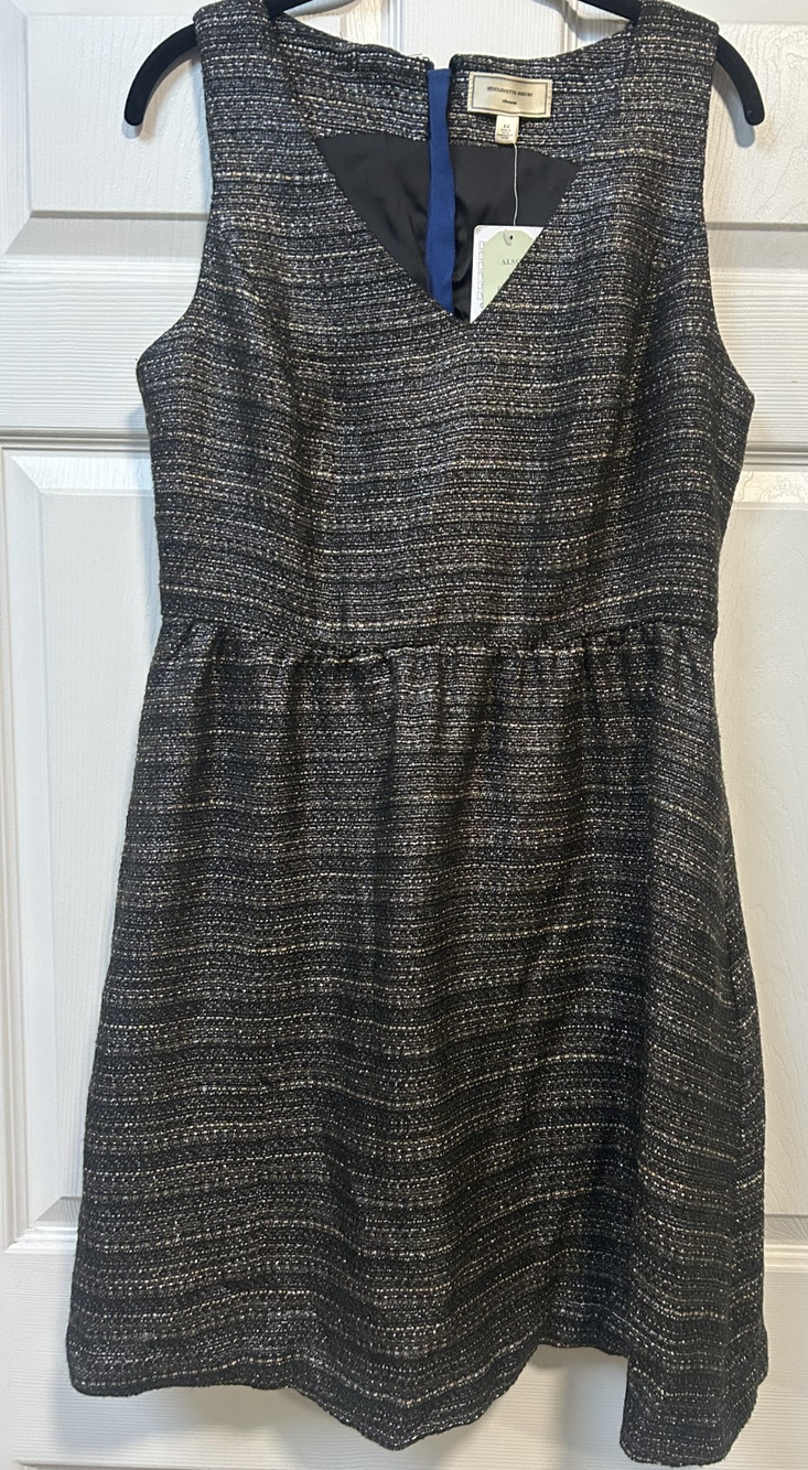 Anthropologie Moulinette Soeurs Glissade Dress 12 LBD Fit Flare Cocktail Chic